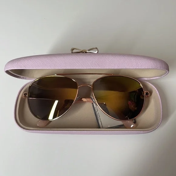 Oscar De La Renta Rose Gold Mirrored Sunglasses MOD3041 - Picture 8 of 9